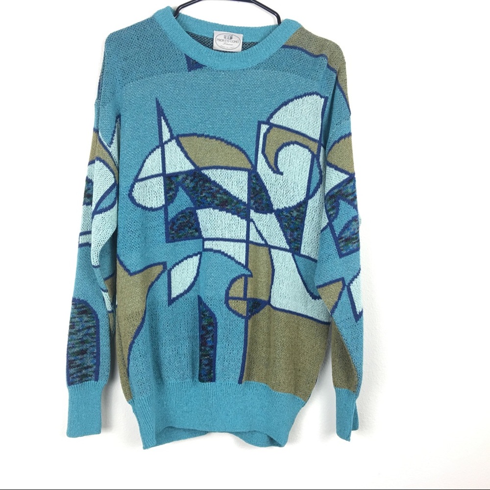 Pronto Uomo Grandpa 90s Oversized Pattern Sweater